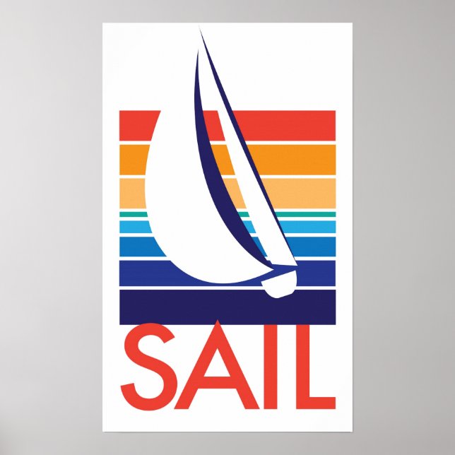 Boat Color Square_SAIL poster (Front)