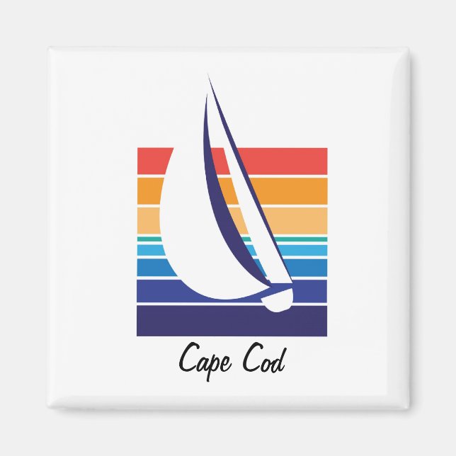 Boat Colour Square_Cape Cod magnet (Front)