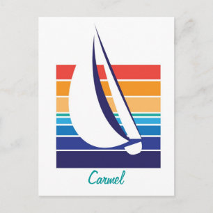 Boat Colour Square_Carmel Postcard