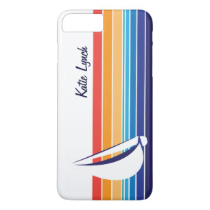 Boat Colour Square_horizontal hues_personalized iPhone 8 Plus/7 Plus Case