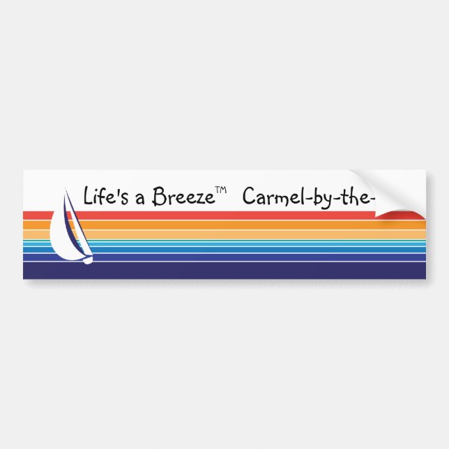 Boat Colour Square_Life's a Bumper Sticker (Front)