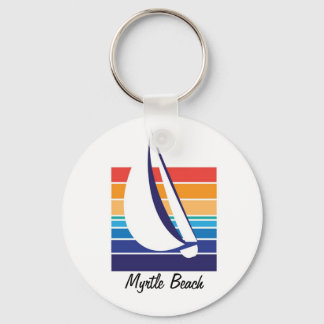 Boat Colour Square_Myrtle Beach keychain