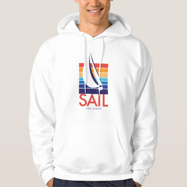Boat Colour Square_SAIL Key West t-shirt Hoodie (Front)
