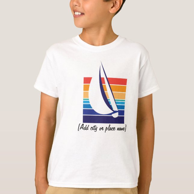 Boat Colour Square_template T-shirt (Front)