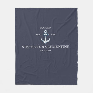 Boat crew for life fleece blanket