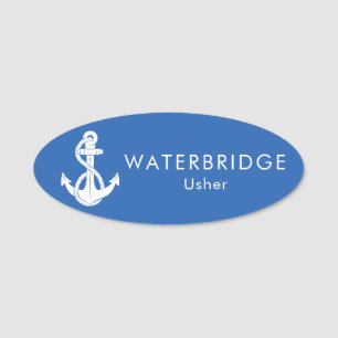 Boat Crew Nautical Anchor Custom Name Tag