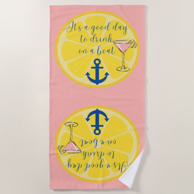 Boat Cruise Beach Towel (Front)