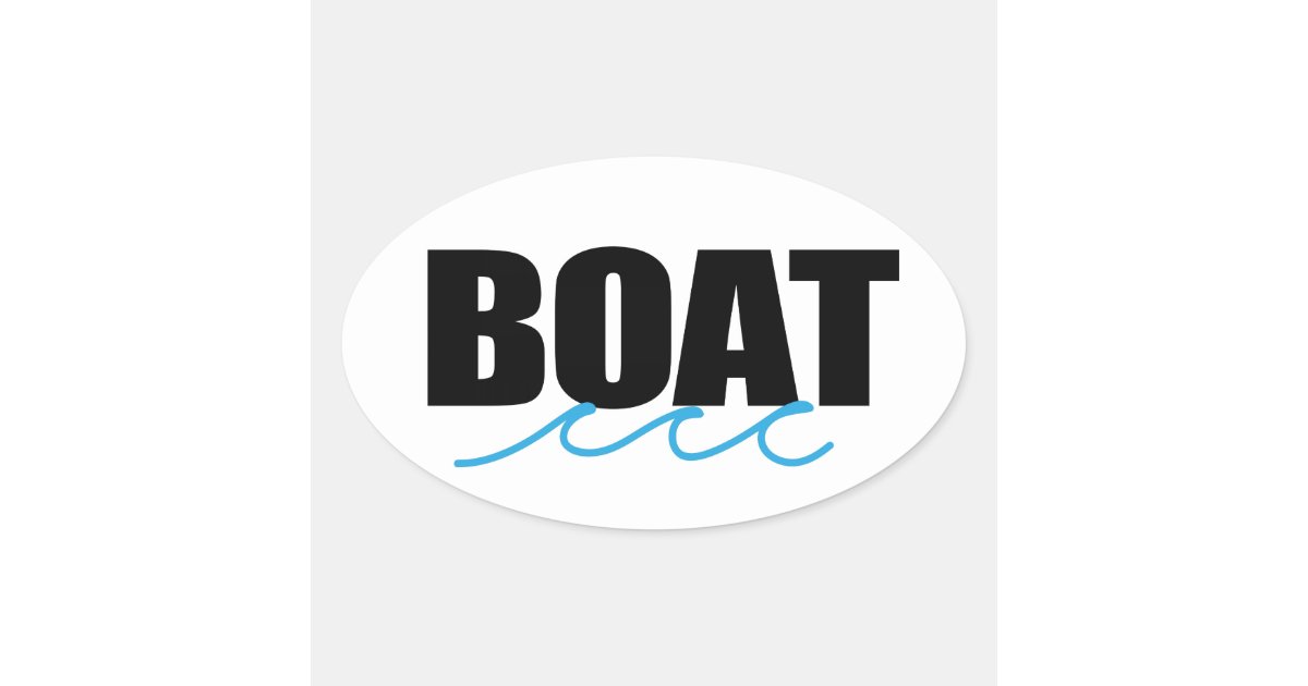 Boat decal oval sticker | Zazzle