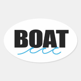 Boat decal oval sticker