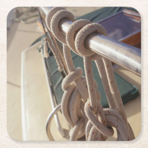 Boat Deck Square Paper Coaster
