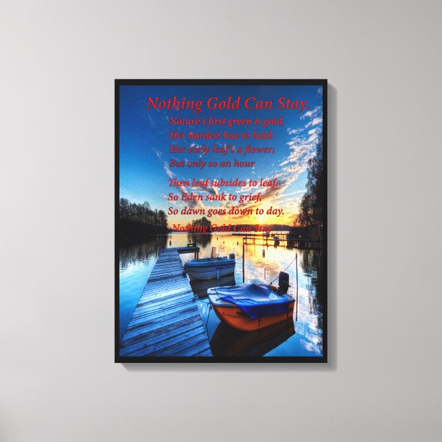 Boat Dock Canvas Print (Front)