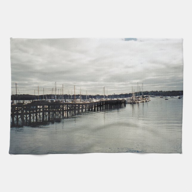 Boat Dock Kitchen Towel (Horizontal)