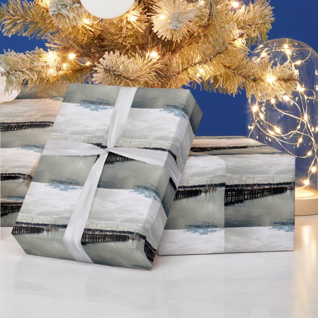 Boat Dock Wrapping Paper (Holidays)