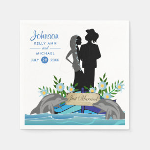 Boat Dolphin Wedding Napkin