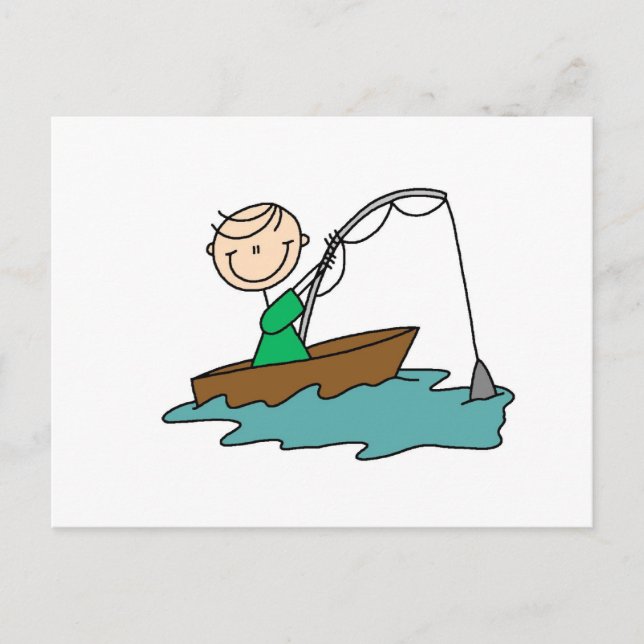 Boat Fishing Postcard (Front)