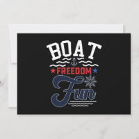 Boat Freedom Fun 4th Of July Boater