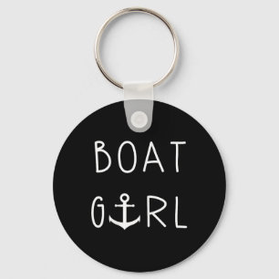 Boat Girl Anchor Boating First Mate Keychain