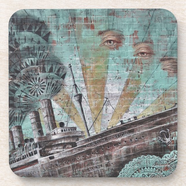 Boat Graffiti Coaster (Front)