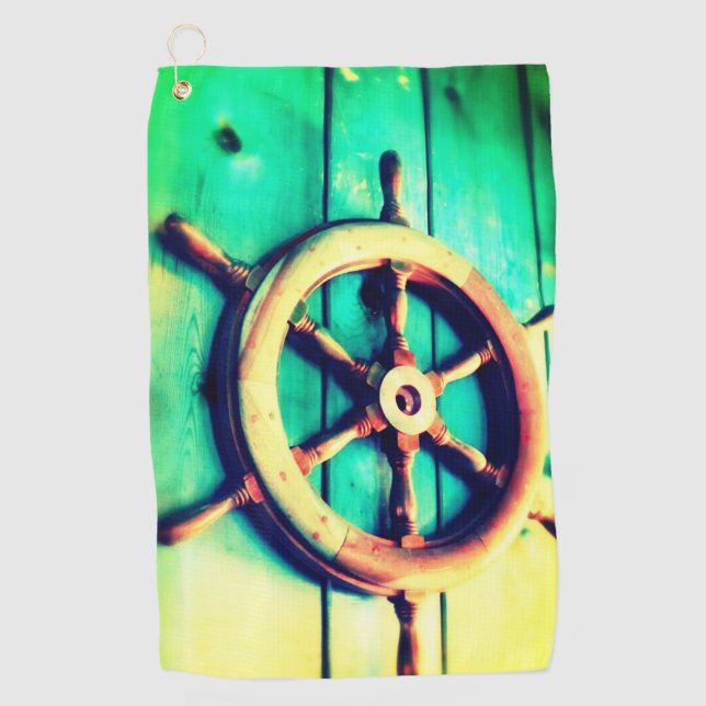 Boat Helm Golf Towel (Front)