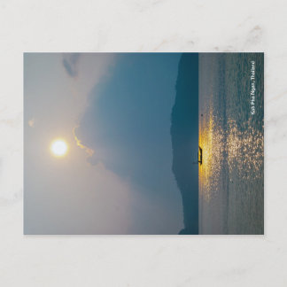 Boat in sunset, Koh pha ngan Postcard
