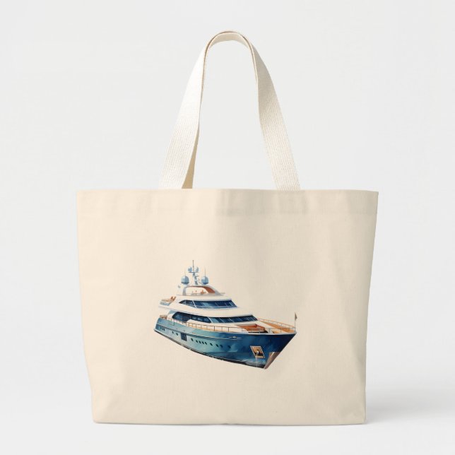 boat large tote bag (Front)