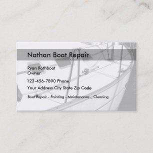 Boat Maintenance And Repair Business Card