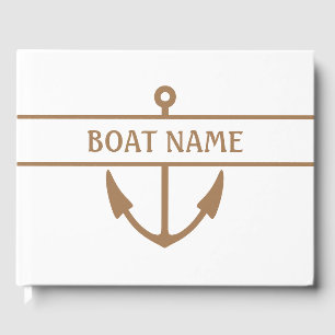 Boat Name Anchor Guest Book