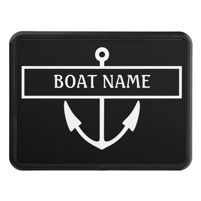 Boat Name Anchor Hitch Cover (Front)
