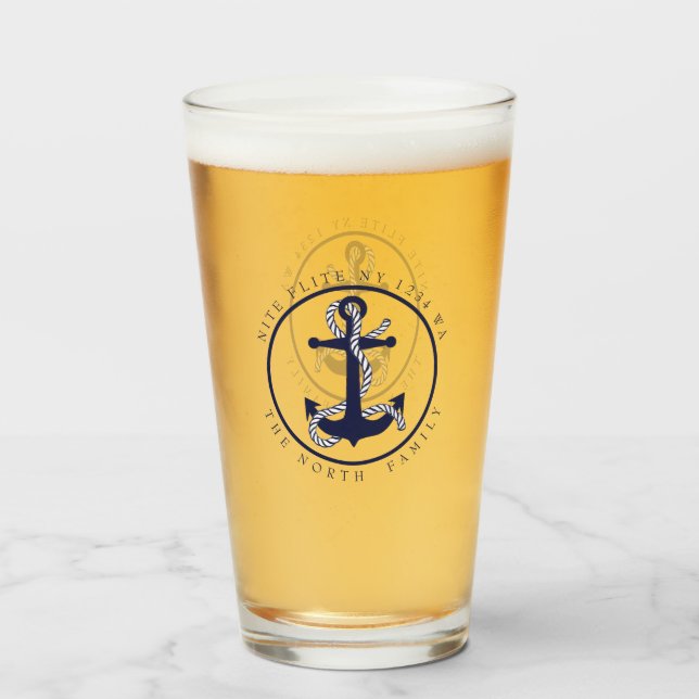 Boat Name and Anchor ID619 Glass (Back Filled)