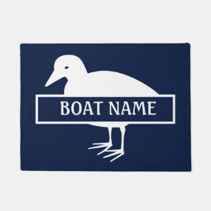 Boat Name Bird Dock Mat