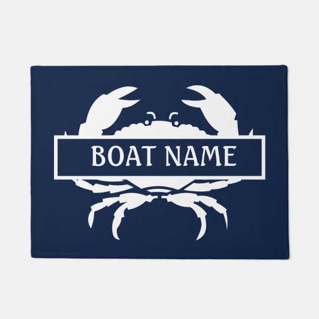 Boat Name Crab Dock Mat (Front)