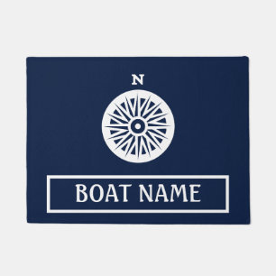 Boat Name Dock Mat - Compass