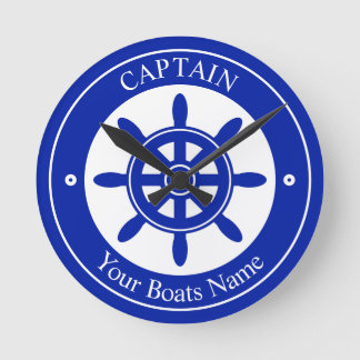 Boat name nautical ships wheel round clock