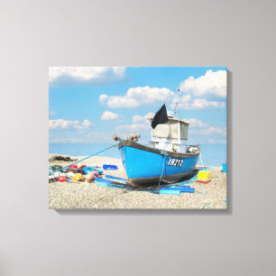 Boat on the beach canvas print
