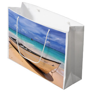 Boat On The Beach Large Gift Bag