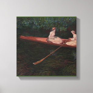 Boat On the Epte - Claude Monet - c1890 Canvas Print