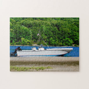 Boat On The River Jigsaw Puzzle