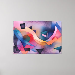 "Boat On Water" Contemporary Abstract Art Canvas Print