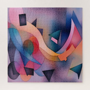 "Boat On Water" Contemporary Abstract Art Jigsaw Puzzle