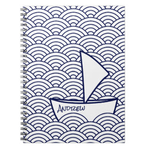 Boat on Waves Photo Notebook