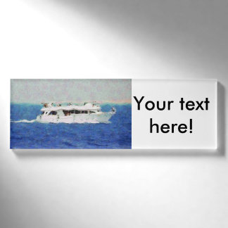 Boat painting name tag