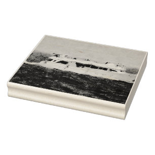 Boat painting rubber stamp