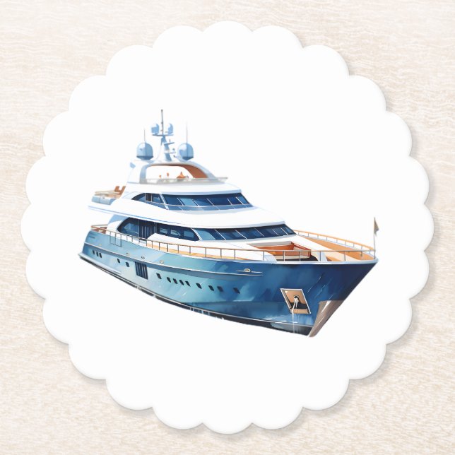 Boat Paper Coaster (Front)