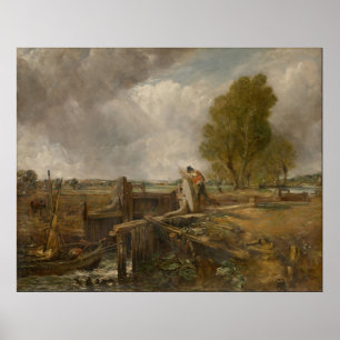 Boat Passing a Lock – Constable Poster