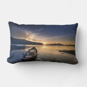 Boat Peaceful Fishing Swim Dive Destiny's Destiny Lumbar Pillow