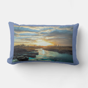 Boat Peaceful Fishing Swim Dive Destiny's Destiny Lumbar Pillow