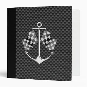 Boat Racing Nautical in Carbon Fibre Decor Binder