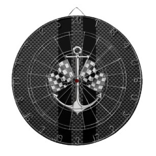 Boat Racing Nautical in Carbon Fibre Style Decor Dartboard