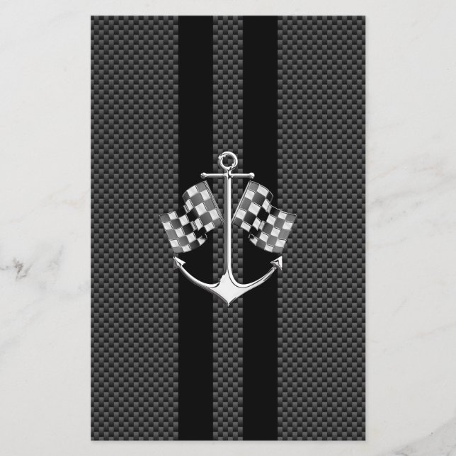 Boat Racing Nautical in Carbon Fibre Style Flyer (Front)