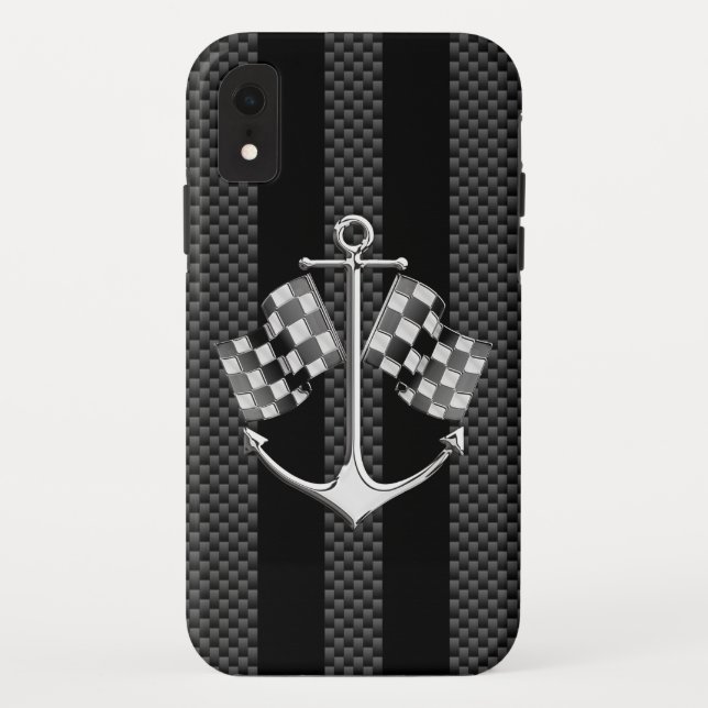Boat Racing Nautical in Carbon Style Case-Mate iPhone Case (Back)